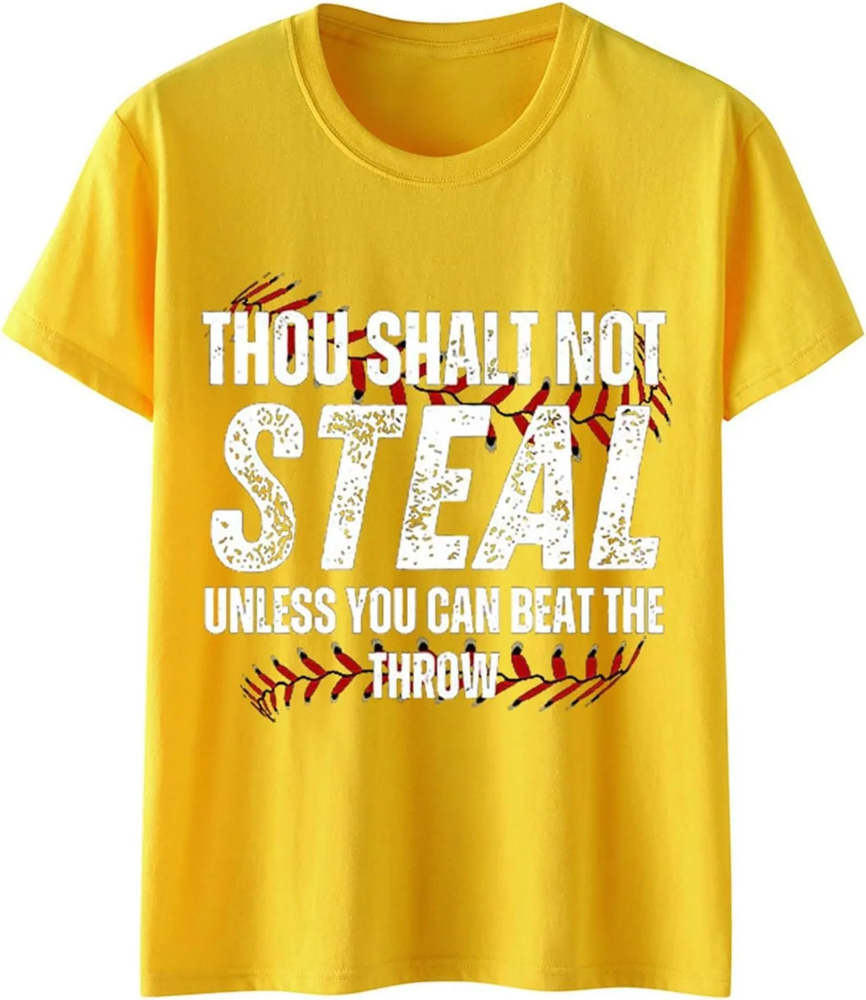 Baseball Shirt Women Thou Shall Not Steal Unless You Can Beat The Throw Tee Letter Shirts Short Sleeve T Shirt