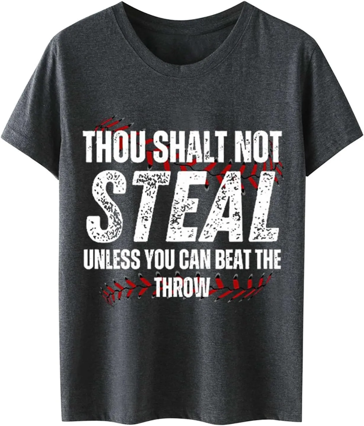 Baseball Shirt Women Thou Shall Not Steal Unless You Can Beat The Throw Tee Letter Shirts Short Sleeve T Shirt
