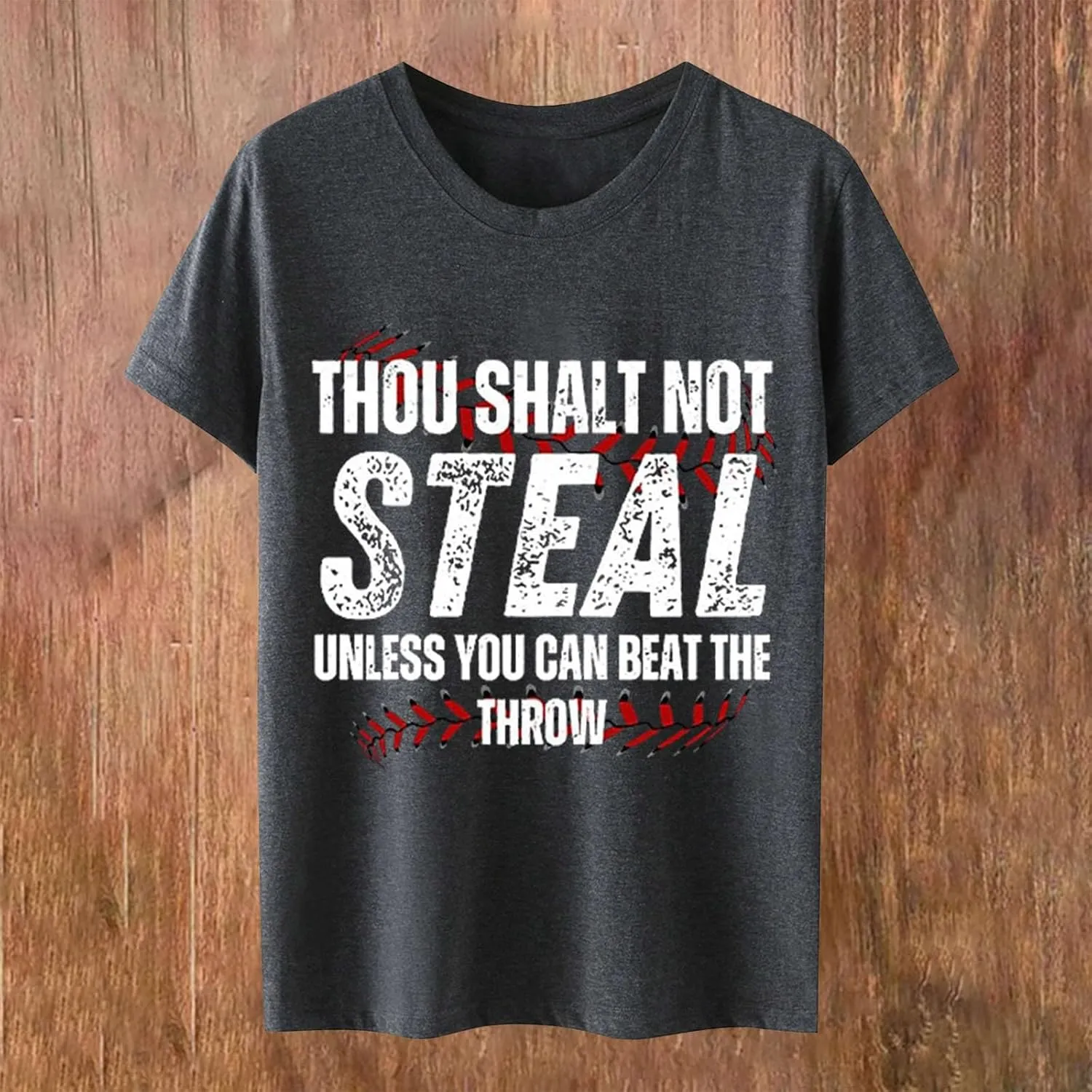 Baseball Shirt Women Thou Shall Not Steal Unless You Can Beat The Throw Tee Letter Shirts Short Sleeve T Shirt