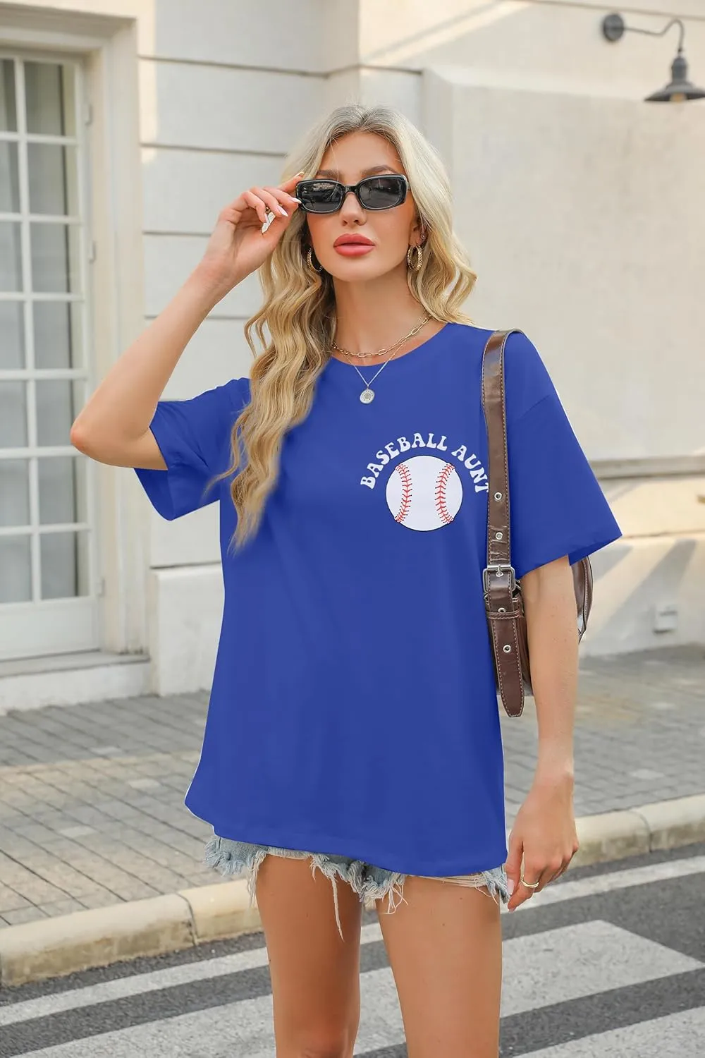 Baseball Shirts Baseball Aunt T-Shirt Women Game Day Shirts in My Baseball Aunt Era Graphic Tee Baseball Fan Short Sleeve Top