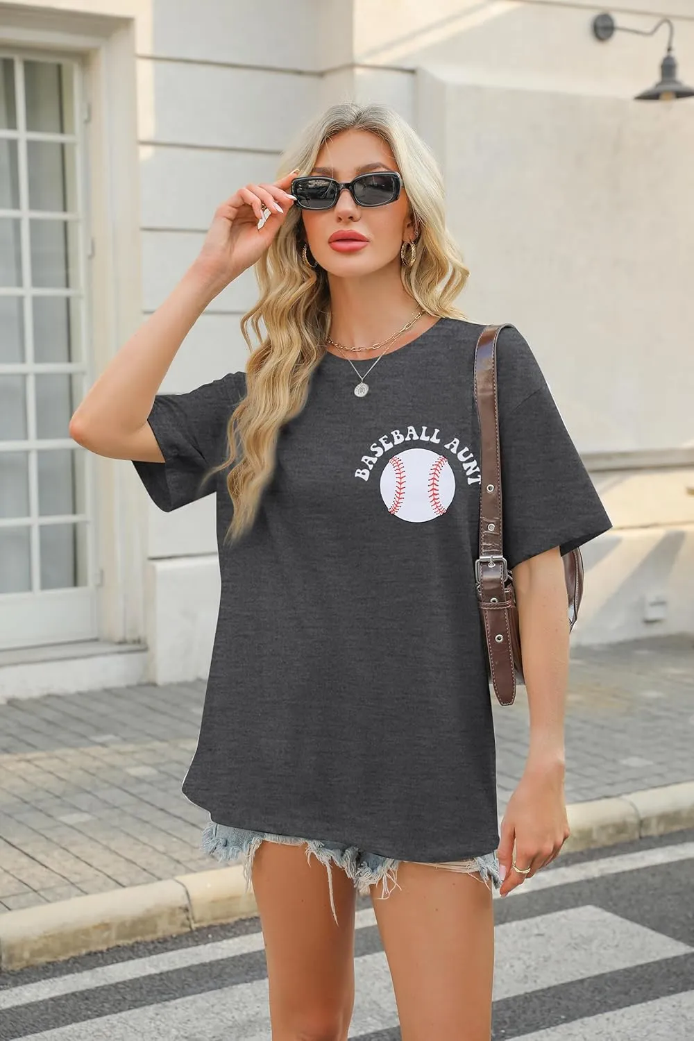 Baseball Shirts Baseball Aunt T-Shirt Women Game Day Shirts in My Baseball Aunt Era Graphic Tee Baseball Fan Short Sleeve Top