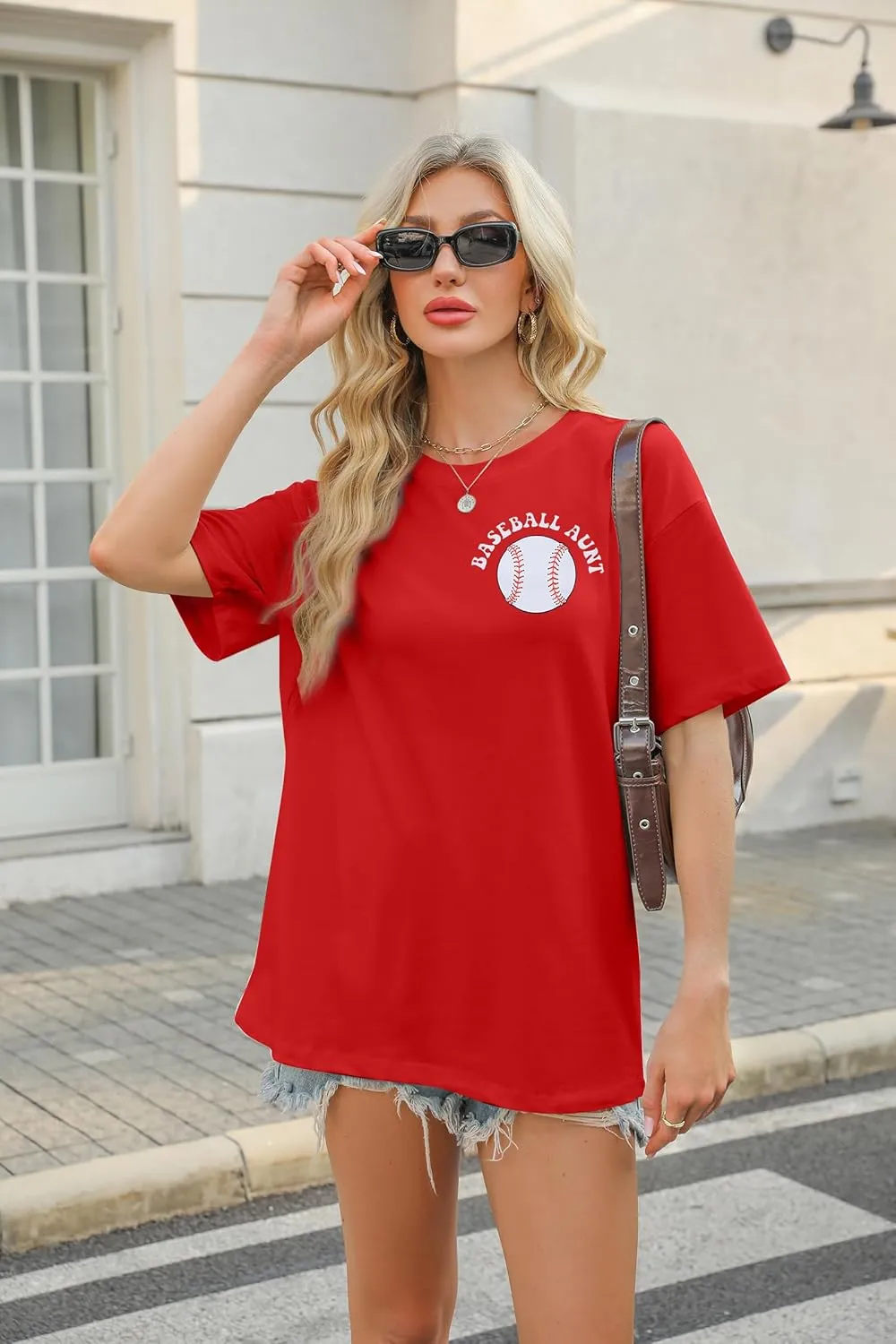 Baseball Shirts Baseball Aunt T-Shirt Women Game Day Shirts in My Baseball Aunt Era Graphic Tee Baseball Fan Short Sleeve Top