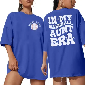 Baseball Shirts Baseball Aunt T-Shirt Women Game Day Shirts in My Baseball Aunt Era Graphic Tee Baseball Fan Short Sleeve Top
