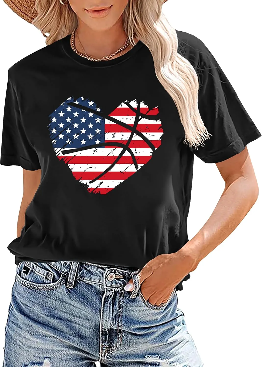 Baseball T Shirts for Women Baseball Mom Shirt Tee Funny Baseball Heart Graphic Casual Baseball Lover Gifts