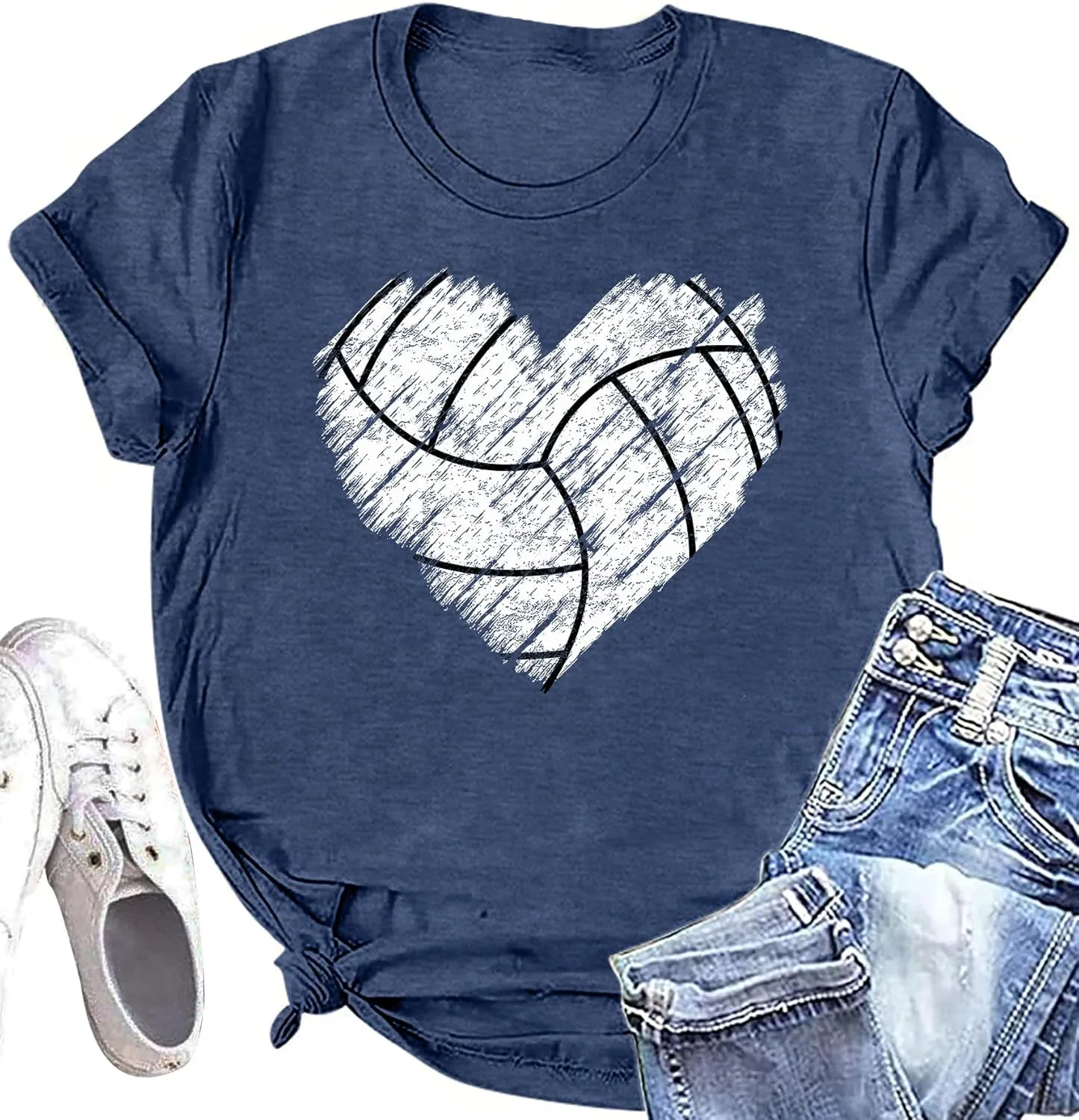 Baseball T Shirts for Women Baseball Mom Shirt Tee Funny Baseball Heart Graphic Casual Baseball Lover Gifts