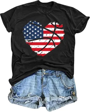 Baseball T Shirts for Women Baseball Mom Shirt Tee Funny Baseball Heart Graphic Casual Baseball Lover Gifts