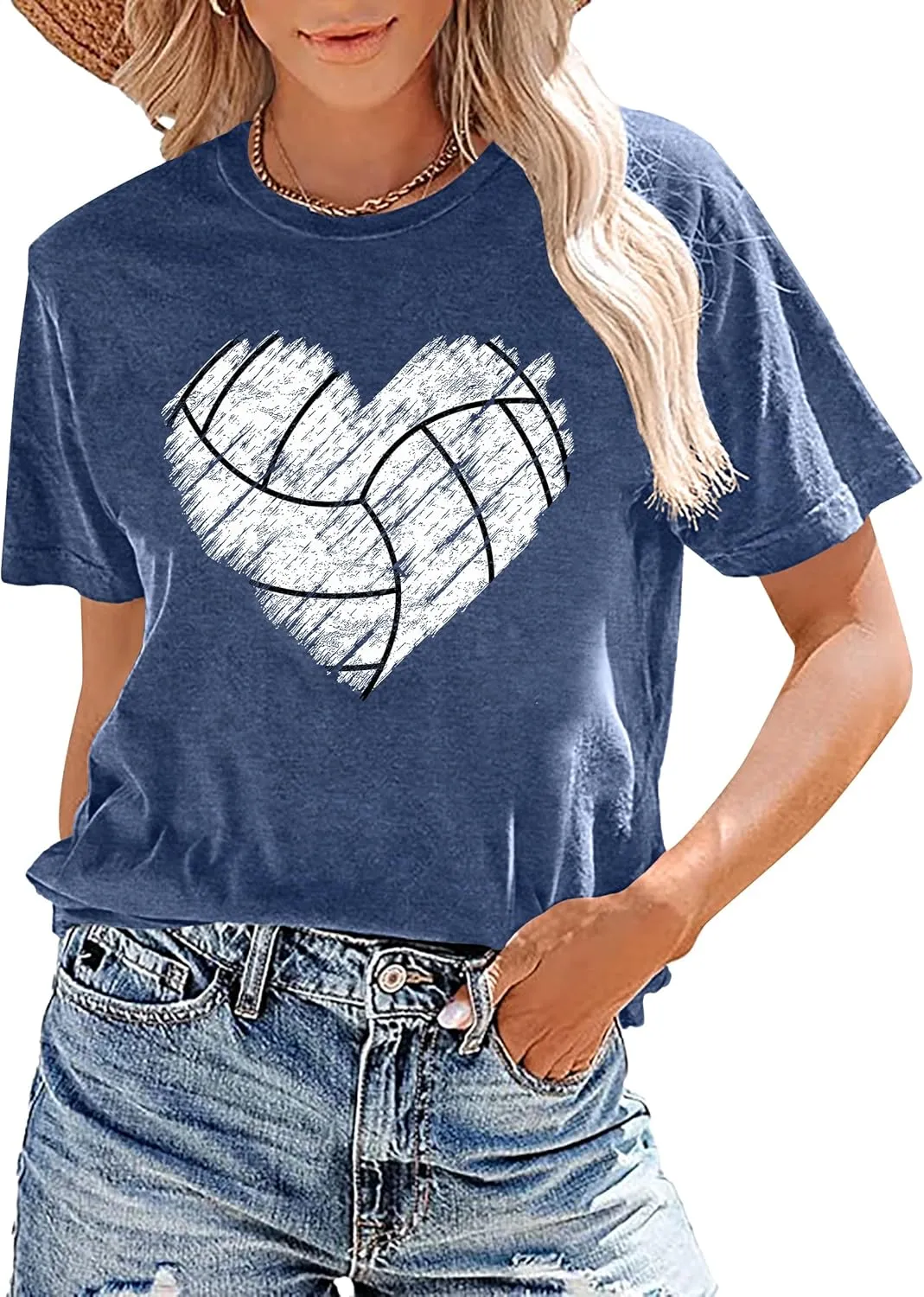 Baseball T Shirts for Women Baseball Mom Shirt Tee Funny Baseball Heart Graphic Casual Baseball Lover Gifts