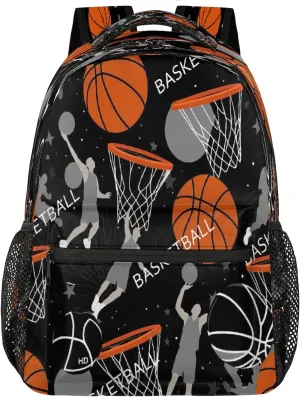 Basketball Backpacks for Women Men Adult, Basketball Player Casual Lightweight Bag Laptop Backpack Daypack Travel Hiking Shoulder