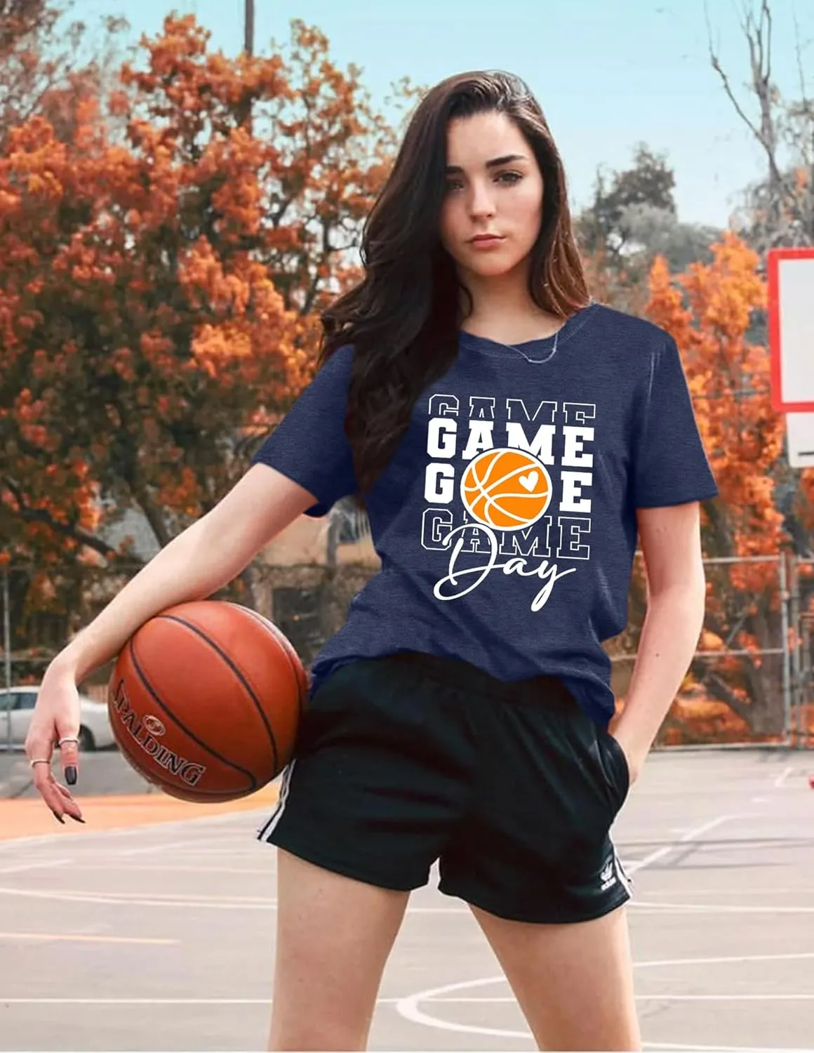 Basketball Mom Shirt Game Day Shirts Basketball Graphic Tshirts Basketball Lover Gifts Tops