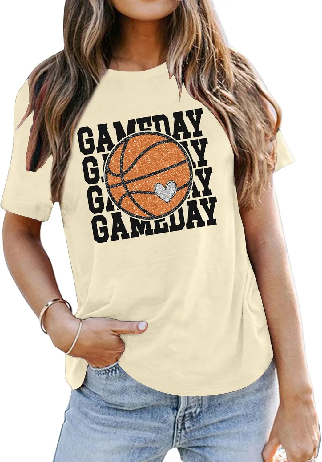 Basketball Mom Shirt Game Day Shirts Basketball Graphic Tshirts Basketball Lover Gifts Tops