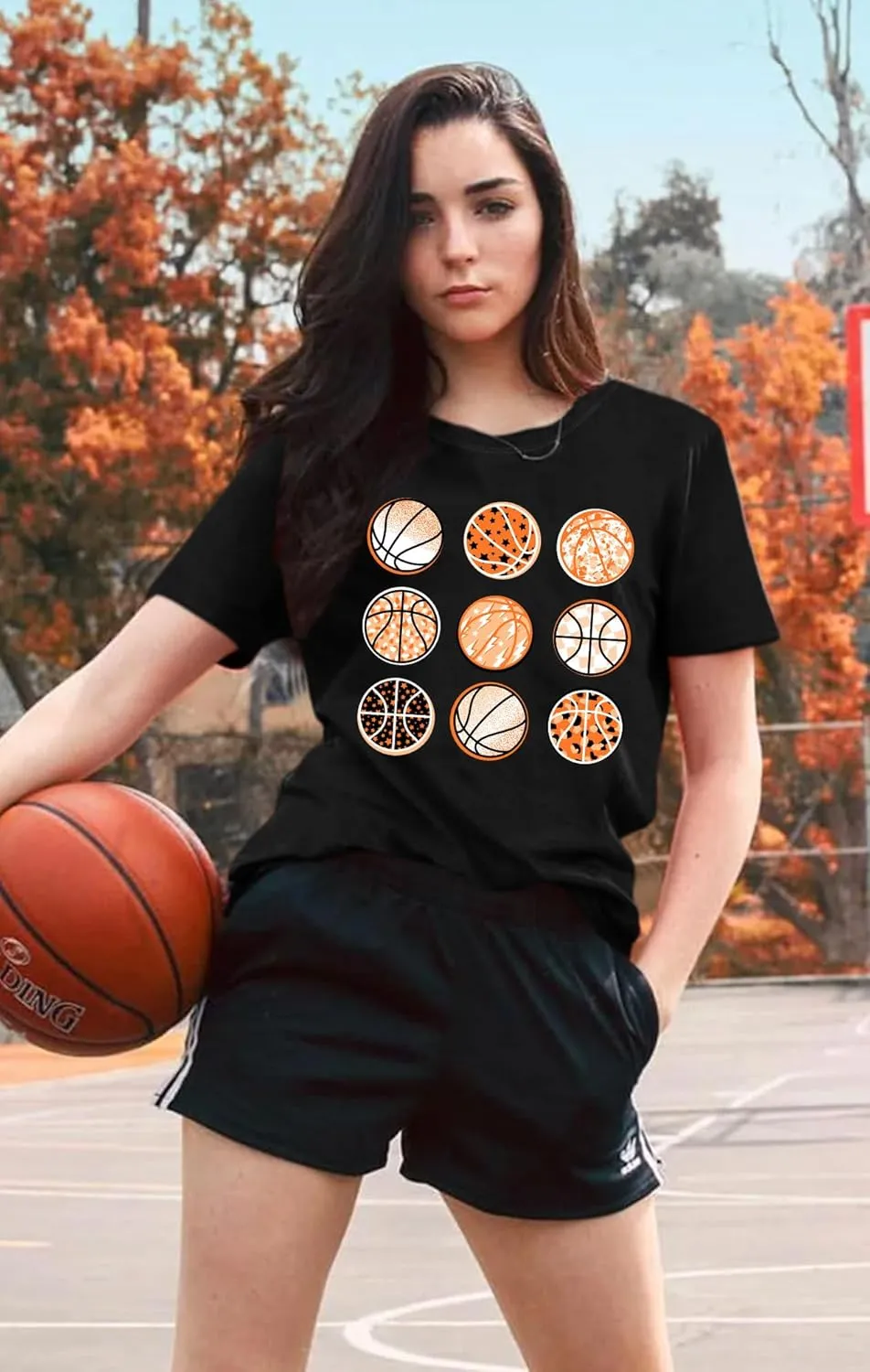 Basketball Mom Shirt Game Day Shirts Basketball Graphic Tshirts Basketball Lover Gifts Tops