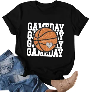 Basketball Mom Shirt Game Day Shirts Basketball Graphic Tshirts Basketball Lover Gifts Tops