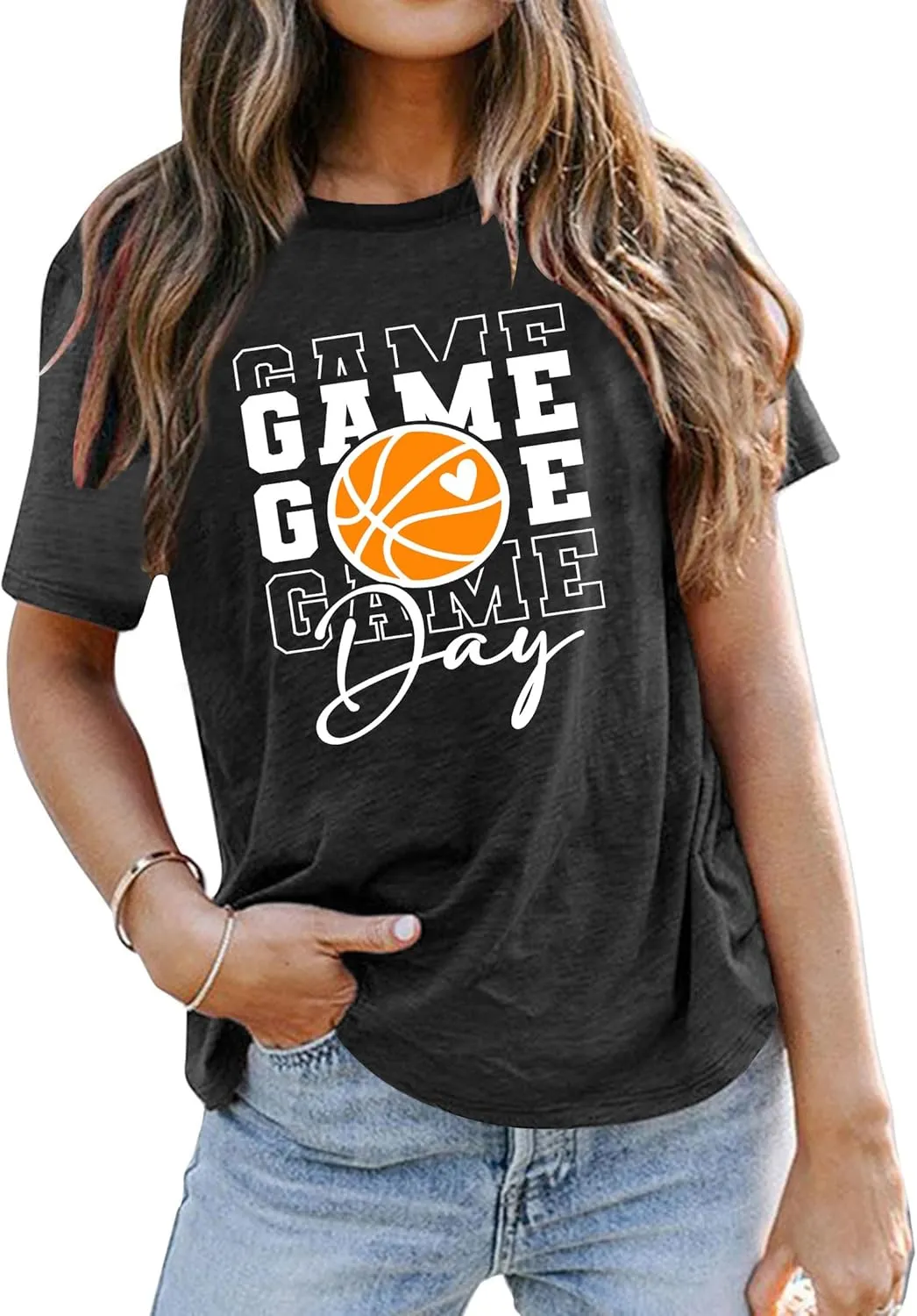 Basketball Mom Shirt Game Day Shirts Basketball Graphic Tshirts Basketball Lover Gifts Tops