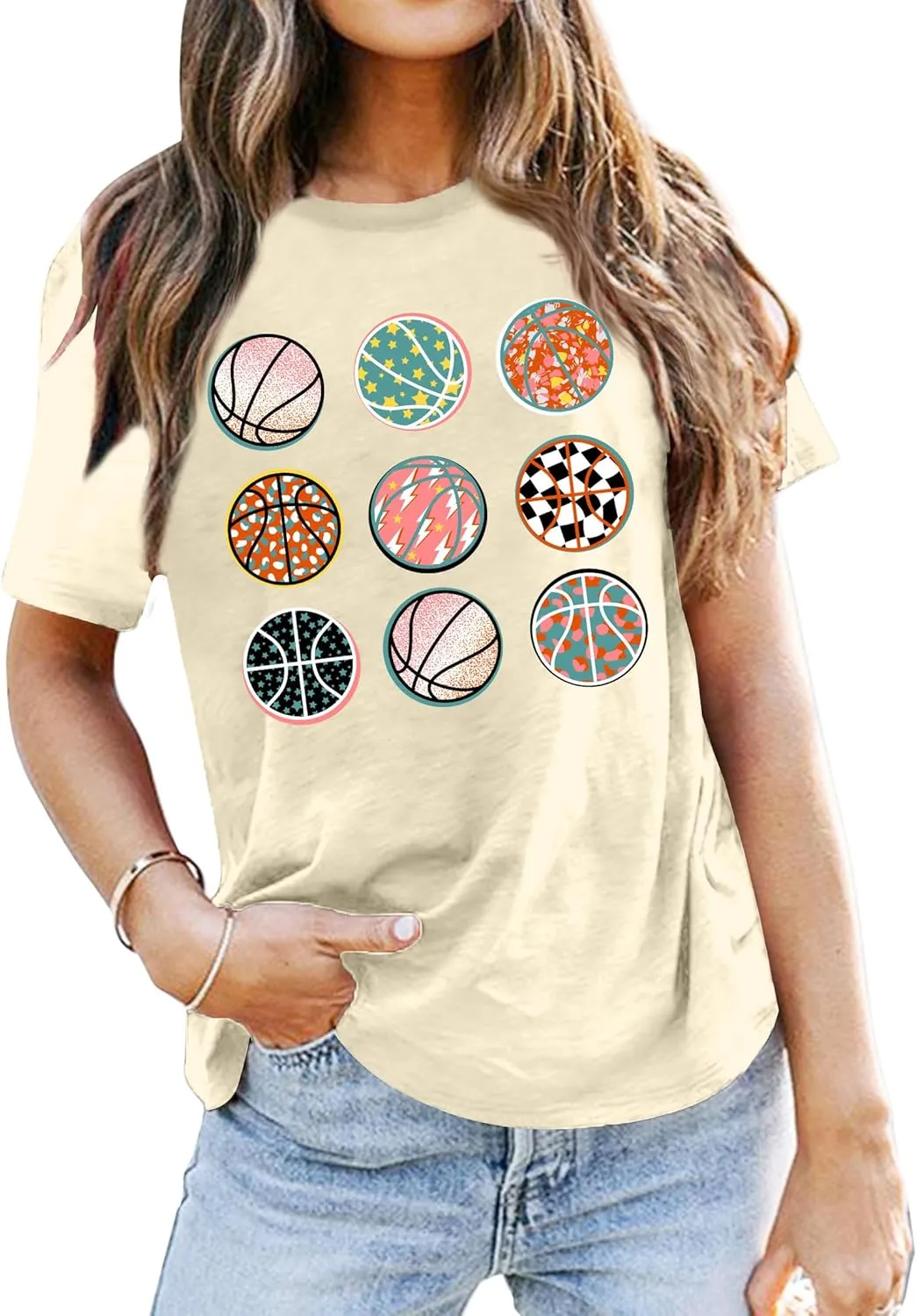 Basketball Mom Shirt Game Day Shirts Basketball Graphic Tshirts Basketball Lover Gifts Tops