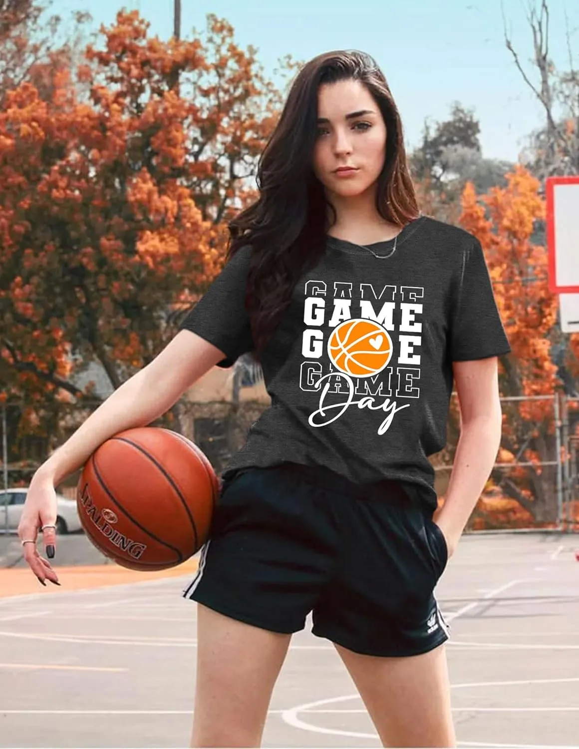 Basketball Mom Shirt Game Day Shirts Basketball Graphic Tshirts Basketball Lover Gifts Tops
