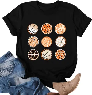Basketball Mom Shirt Game Day Shirts Basketball Graphic Tshirts Basketball Lover Gifts Tops