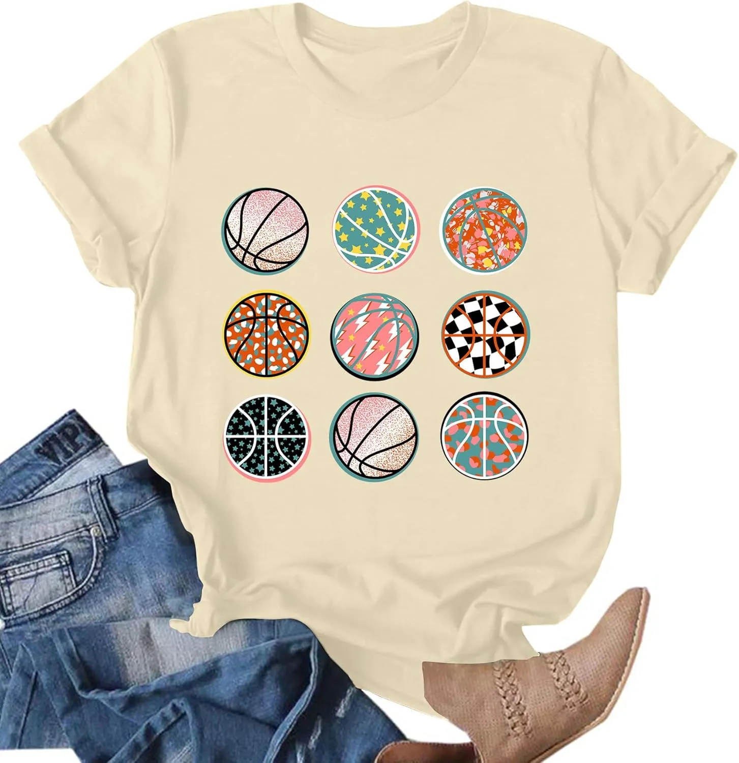 Basketball Mom Shirt Game Day Shirts Basketball Graphic Tshirts Basketball Lover Gifts Tops
