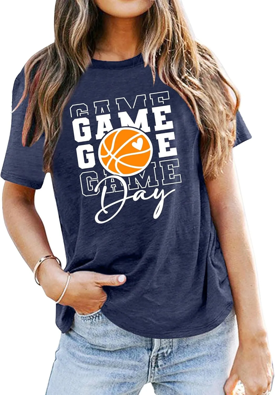 Basketball Mom Shirt Game Day Shirts Basketball Graphic Tshirts Basketball Lover Gifts Tops