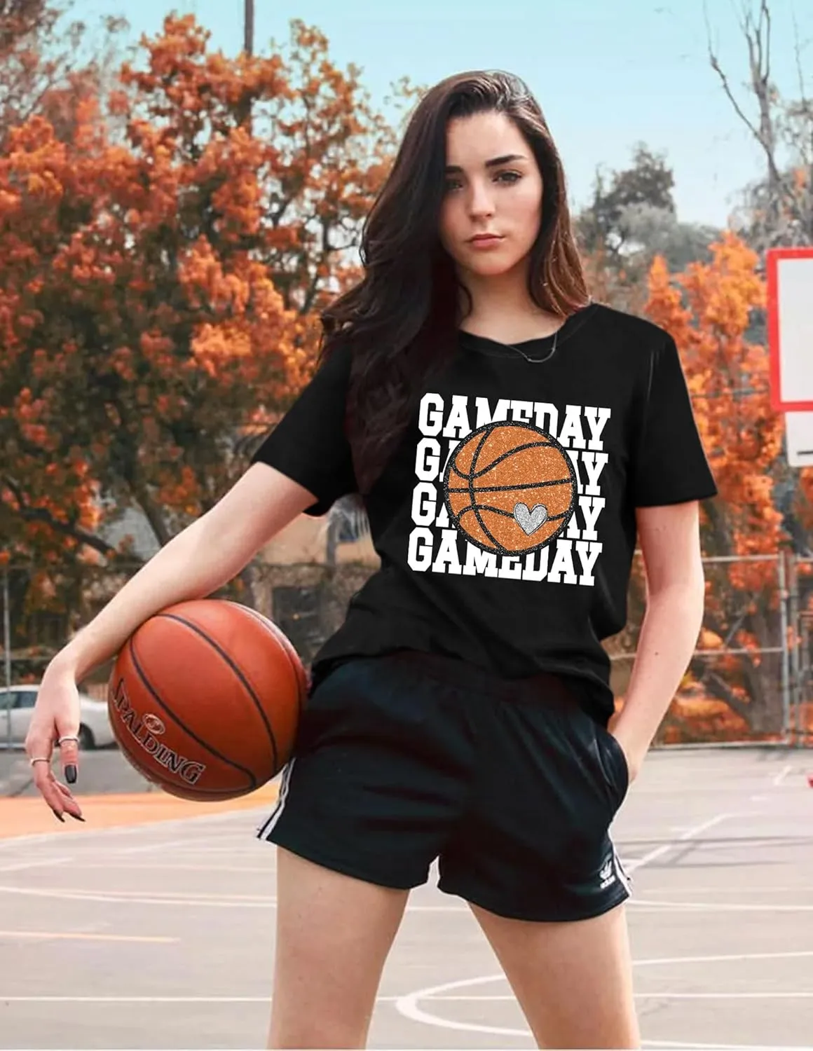 Basketball Mom Shirt Game Day Shirts Basketball Graphic Tshirts Basketball Lover Gifts Tops