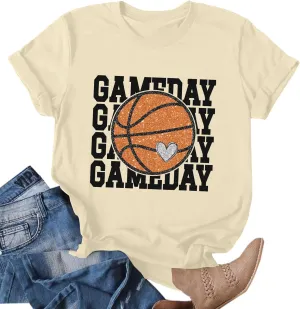 Basketball Mom Shirt Game Day Shirts Basketball Graphic Tshirts Basketball Lover Gifts Tops
