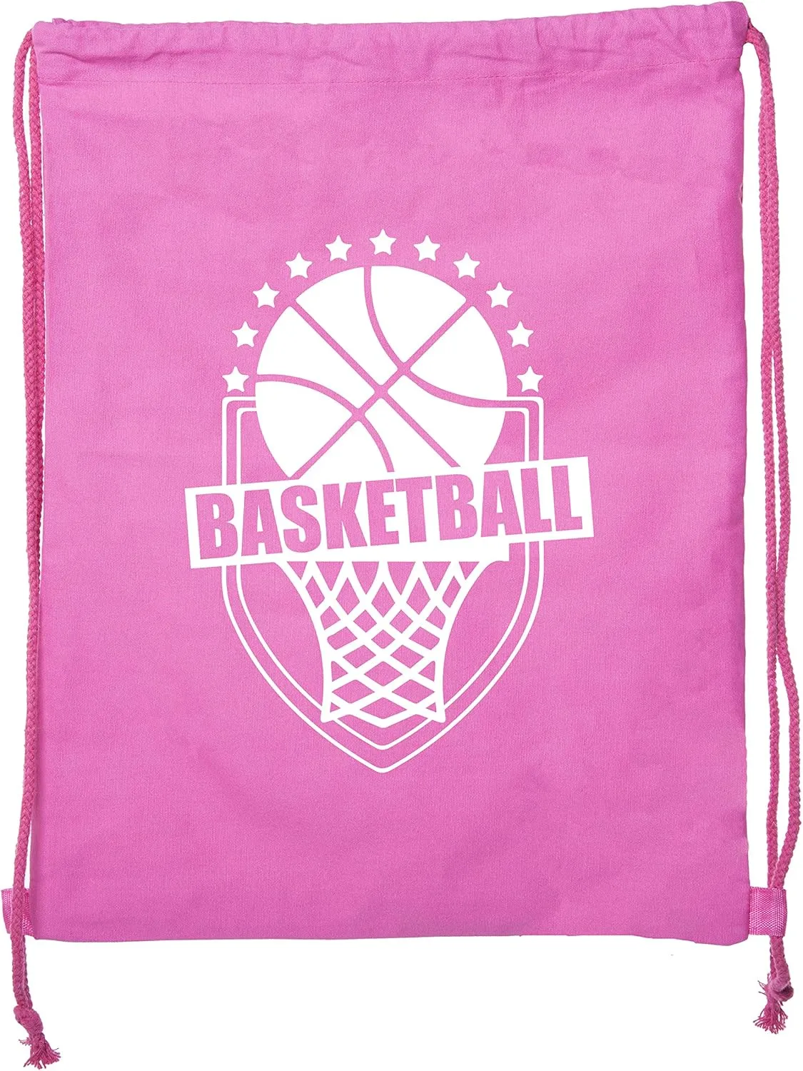 Basketball Party Bags | Basketball Cotton Drawstring Cinch Backpacks for Team events, Birthdays, and more!