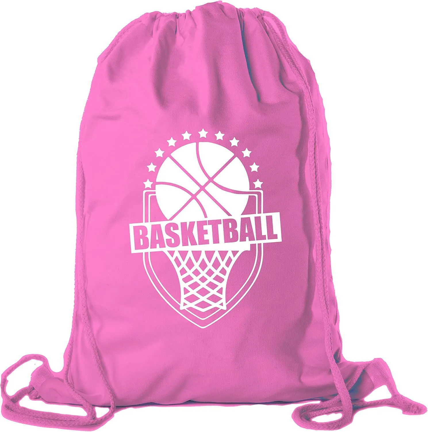 Basketball Party Bags | Basketball Cotton Drawstring Cinch Backpacks for Team events, Birthdays, and more!
