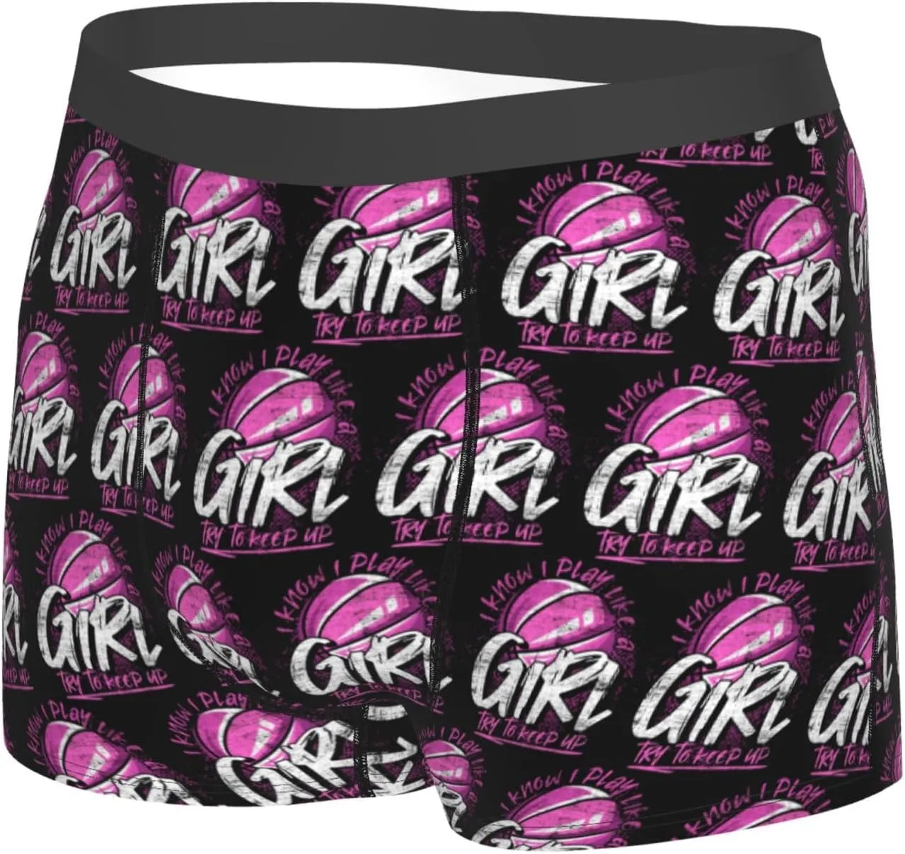 Basketball Player Girls Funny Basketball Lover Sport Basketball Men's Boxer Briefs Stretch Underwear Trunk Underwear