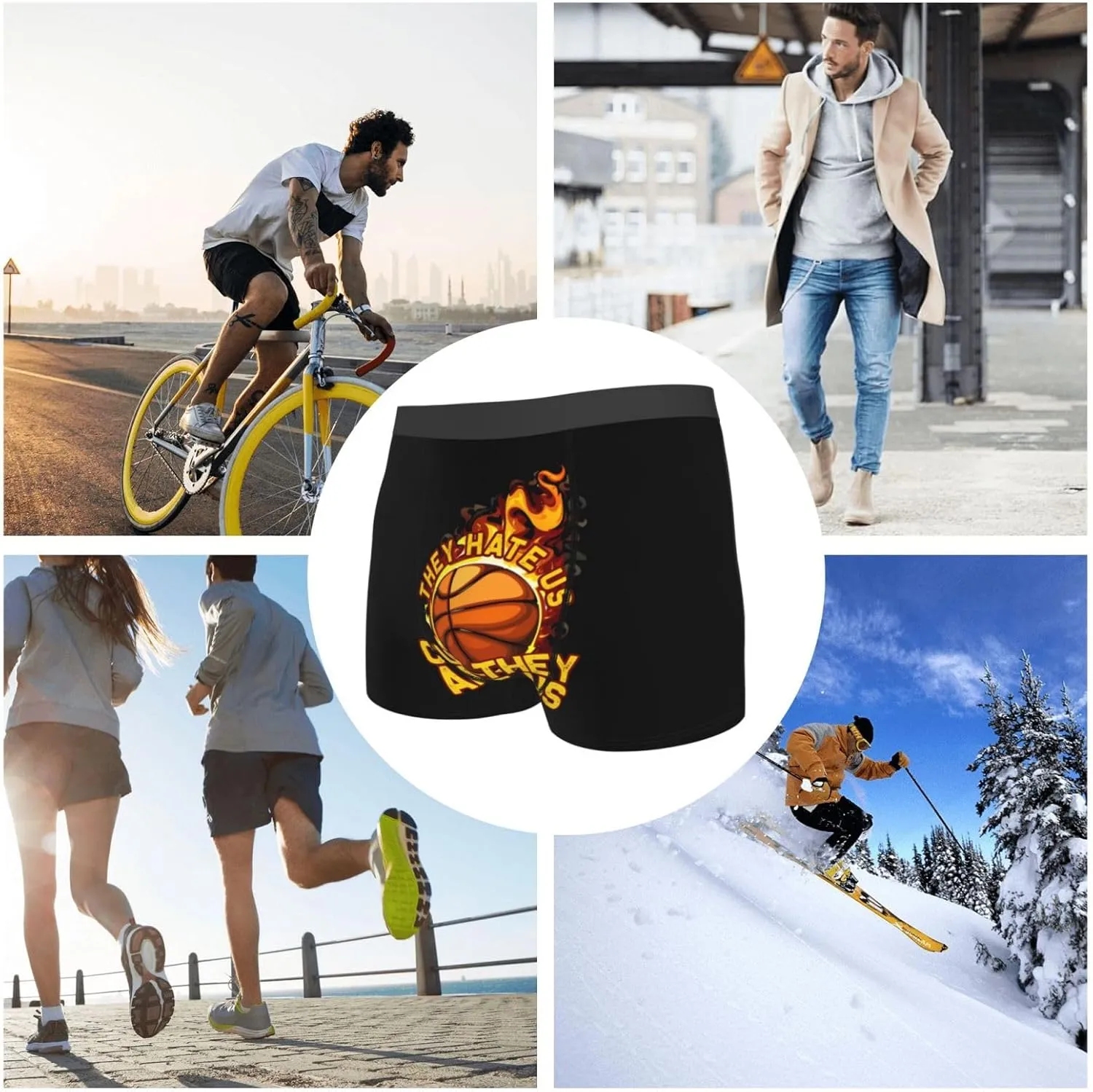 Basketball Player Girls Funny Basketball Lover Sport Basketball Men's Boxer Briefs Stretch Underwear Trunk Underwear