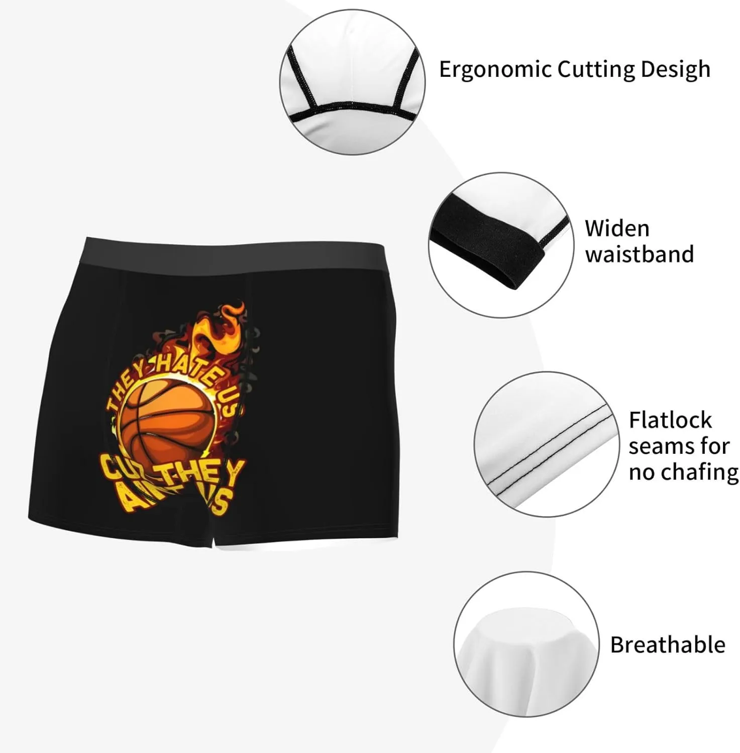 Basketball Player Girls Funny Basketball Lover Sport Basketball Men's Boxer Briefs Stretch Underwear Trunk Underwear
