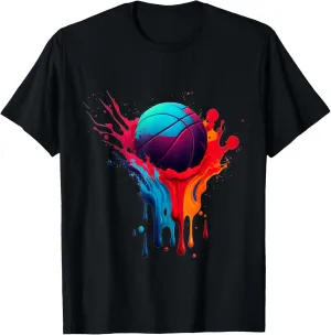 Basketball Splash Basketball Splatter Paint Bball Player T-Shirt