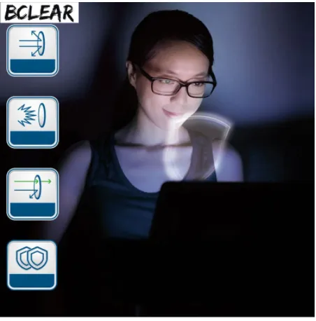 BCLEAR 1.67 Single Vision Aspherical Myopic/Hyperopic Anti-Blue Lenses Color Clear