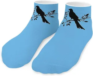 Beautiful Black Crow Ankle Socks Breathable Low Cut Sports Socks Casual No Show Sock for Women Men