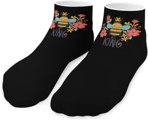 Bee King Cute Ankle Socks Breathable Low Cut Sports Socks Casual No Show Sock for Women Men