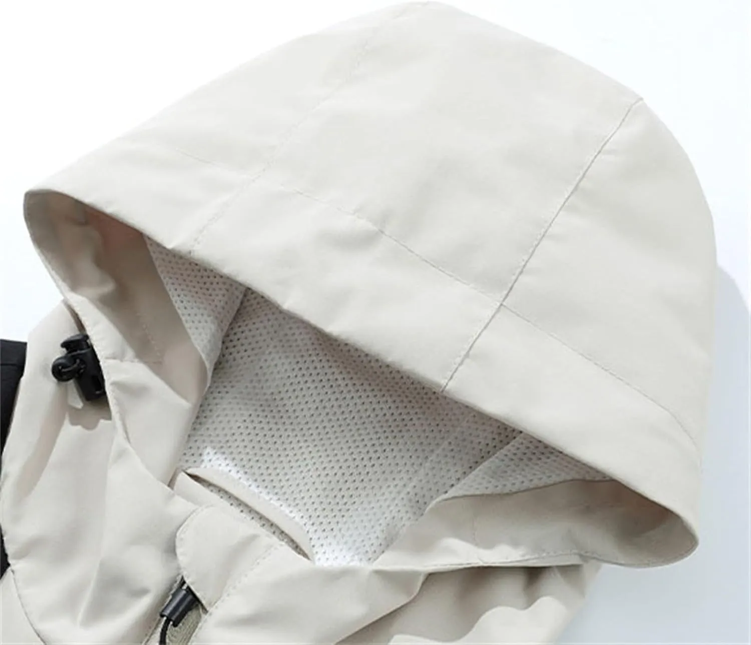 Bidobibo Lightweight Rain Jacket Womens Plus Size Patchwork Hooded Jackets Wind Breaker Coats Women's Raincoats Waterproof