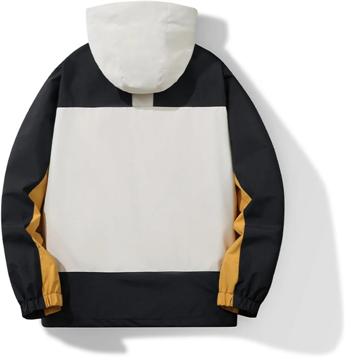 Bidobibo Lightweight Rain Jacket Womens Plus Size Patchwork Hooded Jackets Wind Breaker Coats Women's Raincoats Waterproof