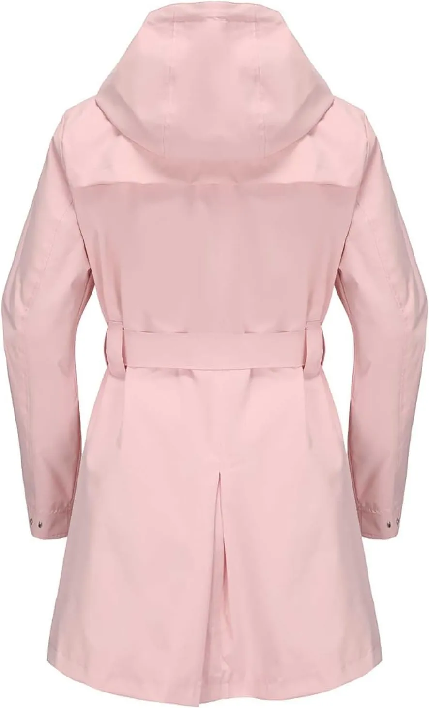 Bidobibo Women's Raincoats Waterproof Hooded Lightweight Winter Jacket with Belt Windbreaker Jacket Womens Plus Size 2024