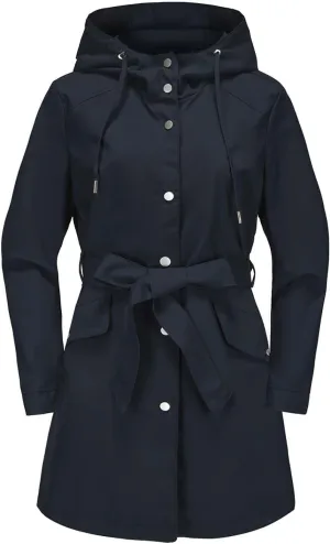 Bidobibo Women's Raincoats Waterproof Hooded Lightweight Winter Jacket with Belt Windbreaker Jacket Womens Plus Size 2024