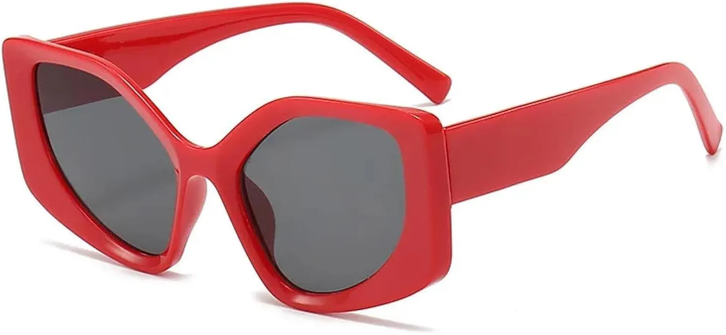 Big Frame Vintage Cat Eye Sunglasses Women Men Sun Glasses(3,one)