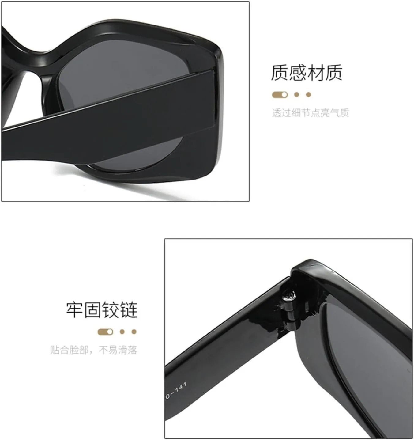 Big Frame Vintage Cat Eye Sunglasses Women Men Sun Glasses(3,one)