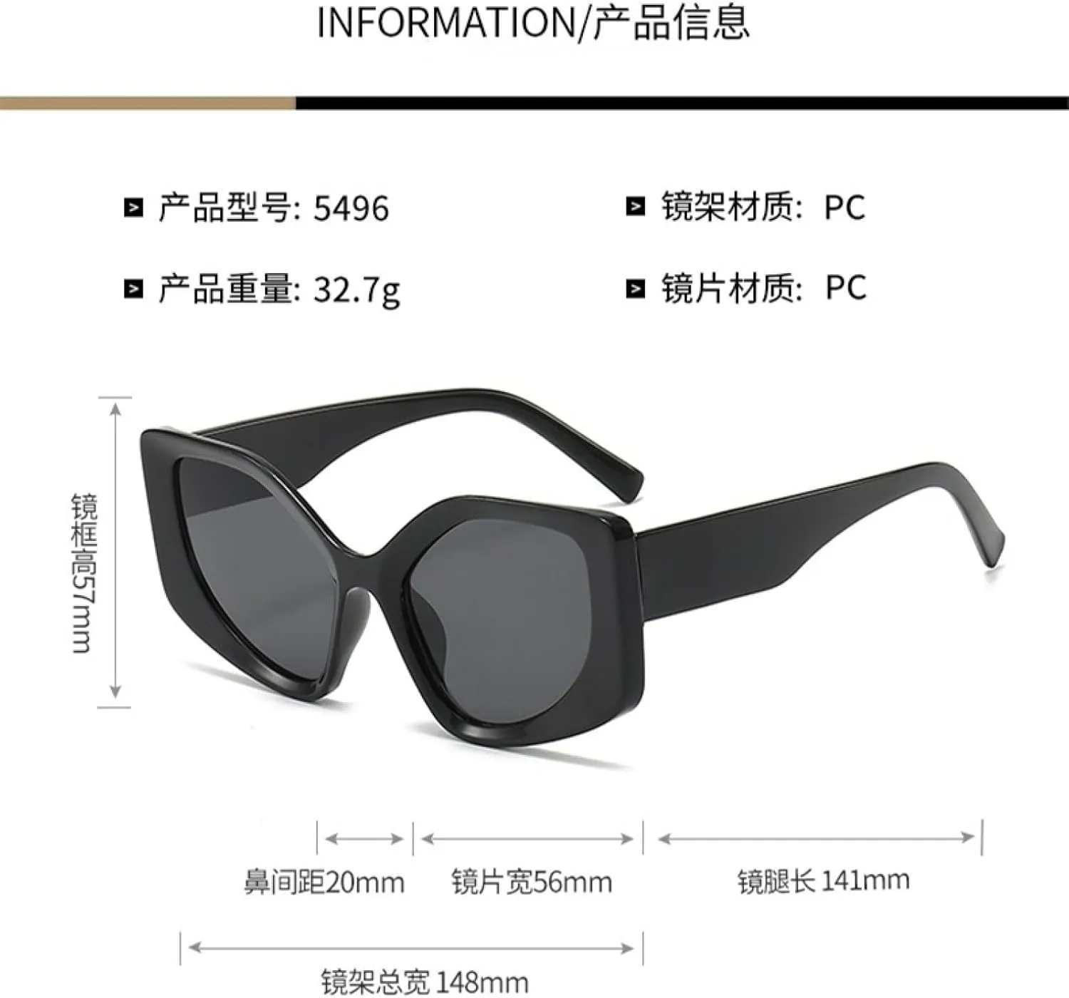 Big Frame Vintage Cat Eye Sunglasses Women Men Sun Glasses(3,one)