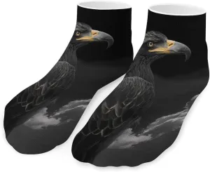 Black & White Eagle Ankle Socks Breathable Low Cut Sports Socks Casual No Show Sock for Women Men