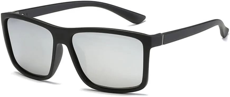Black Polarized Sunglasses Men Mirror Blue Sun Glasses Unisex Vintage Anti Glare Shades UV400