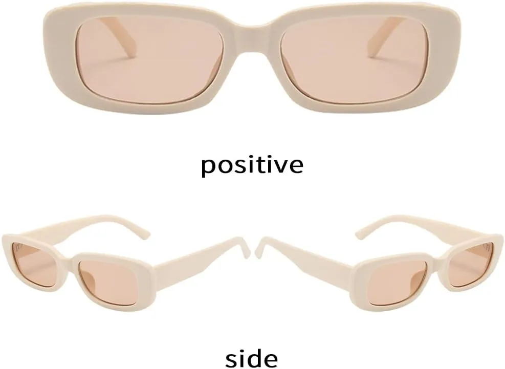 BOJOD Rectangle Sunglasses for Women Retro Fashion Sunglasses UV 400 Protection Square Frame Eyewear