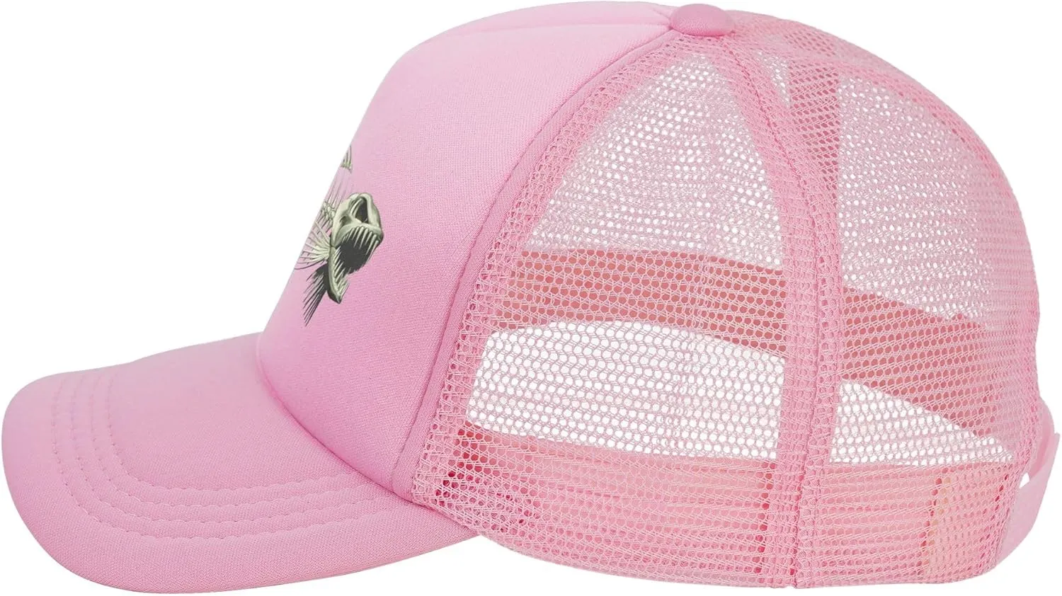 Bone Fish Baseball Hat Sports Baseball Cap Mesh Hat
