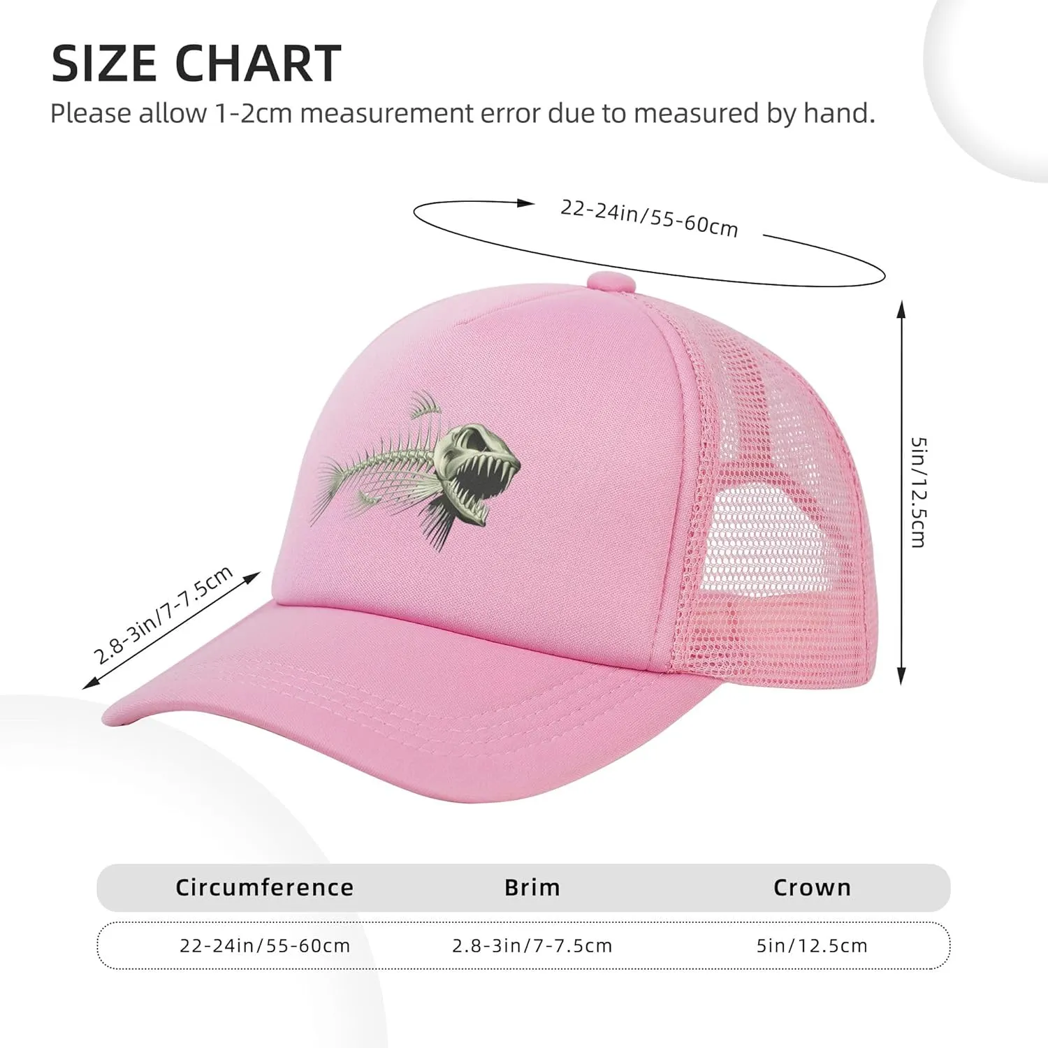 Bone Fish Baseball Hat Sports Baseball Cap Mesh Hat