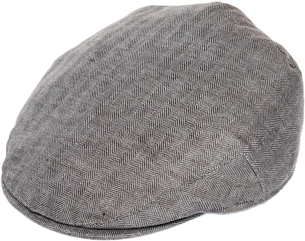 BOTVELA Men Linen Flat Ivy Breathable Summer Newsboy Hat