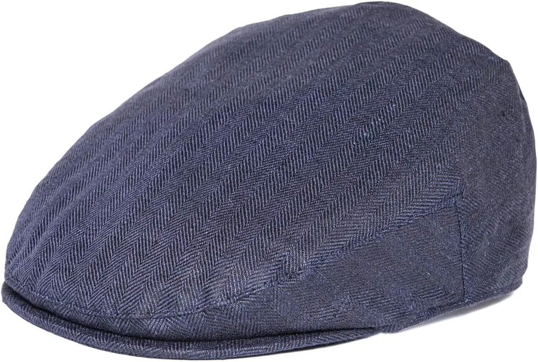 BOTVELA Men Linen Flat Ivy Breathable Summer Newsboy Hat