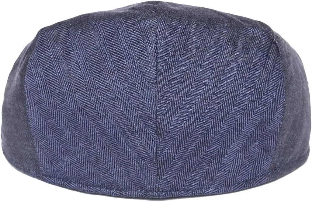 BOTVELA Men Linen Flat Ivy Breathable Summer Newsboy Hat