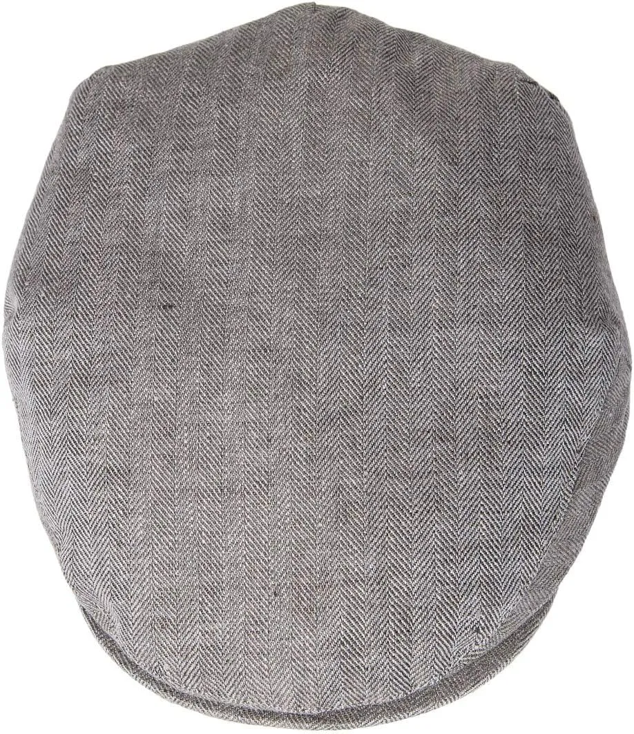 BOTVELA Men Linen Flat Ivy Breathable Summer Newsboy Hat