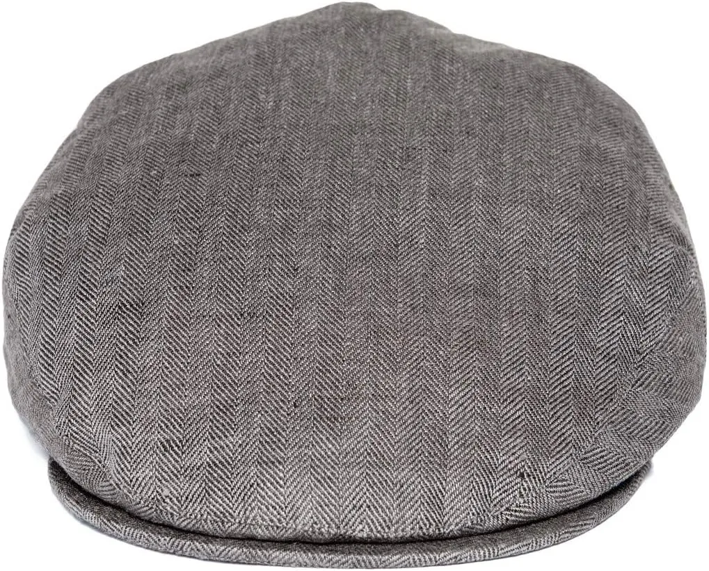 BOTVELA Men Linen Flat Ivy Breathable Summer Newsboy Hat